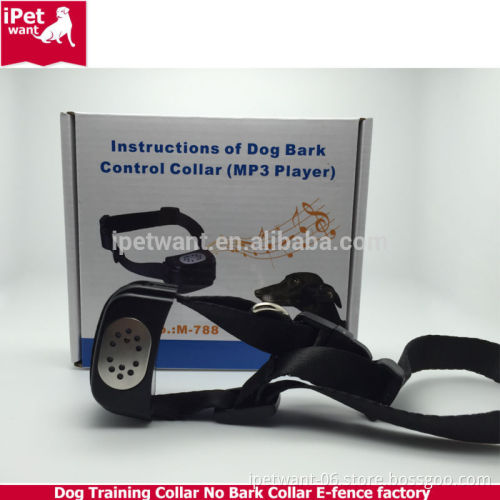 Ipetwant Dog Bark Control Collar with Mp3 Player. Don't Shock Your Dog Again.